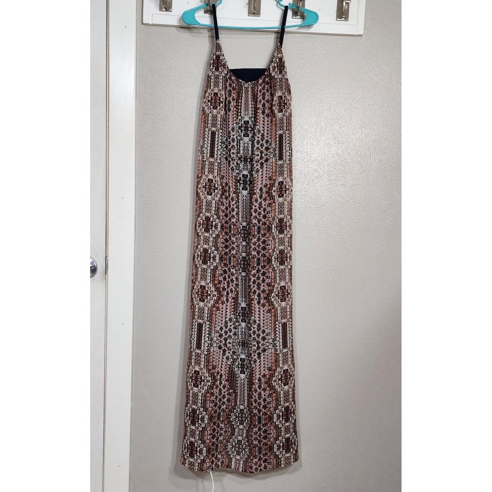 Athleta Dress‎ Women's Medium Jetty Maxi Printed Sleeveless El Morro Lined Slit